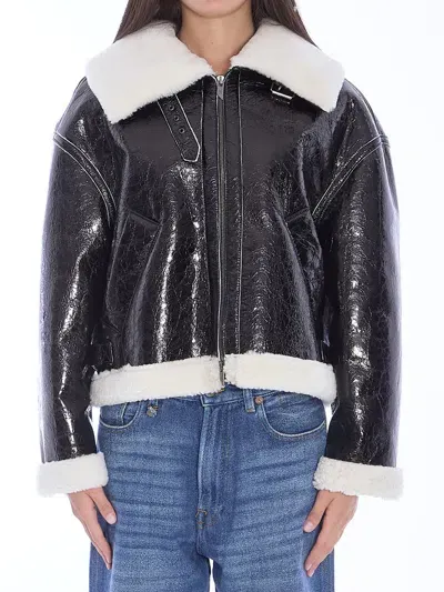 Salvatore Santoro Shearling Jacket In Black