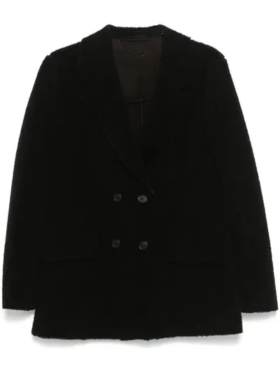 Salvatore Santoro Shearling Jacket In Dark Brown