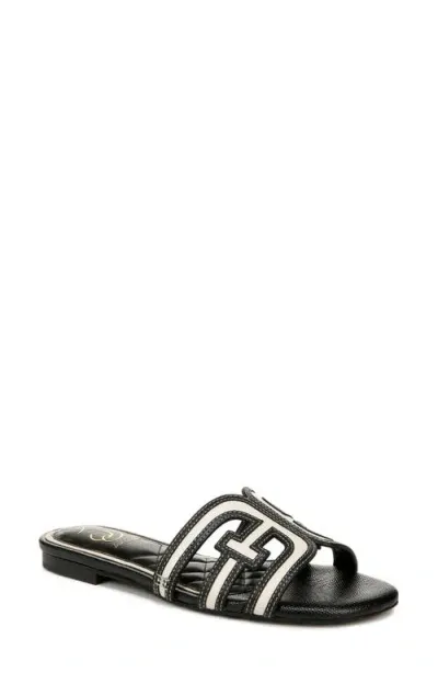 Sam Edelman Bay Cutout Slide Sandal In Modern Ivory/black