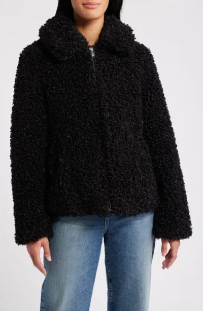 Sam Edelman Faux Fur Jacket In Black