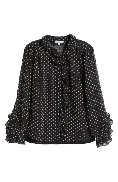 Sam Edelman Jasleen Geo Print Button-up Shirt In Black