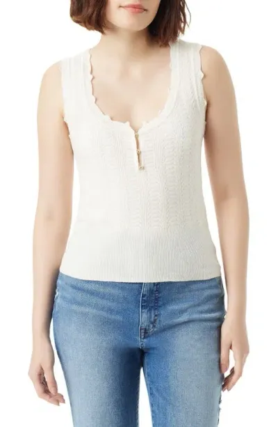 Sam Edelman Mariyah Scallop Sweater Tank In Arctic Wolf