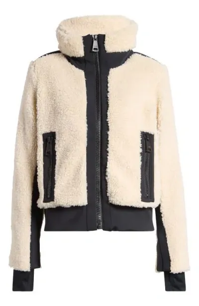 Sam . Willie Faux Shearling Jacket In Almond