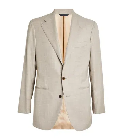 Saman Amel Wool Blazer In Beige