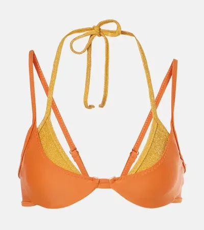 Same Layered Bikini Top In Orange