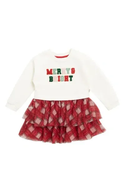 Sammy + Nat Babies'  Sweatshirt Tutu Dress In Egret