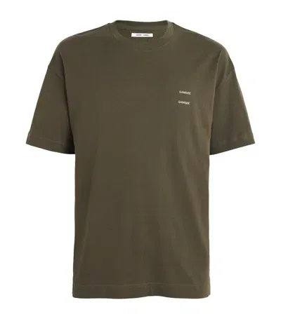 Samsoe & Samsoe Joel Logo-print T-shirt In Green