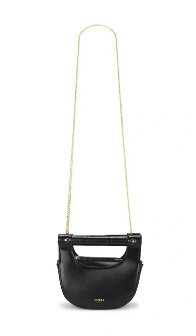 Sancia The Cybil Halfmoon Bag In Black