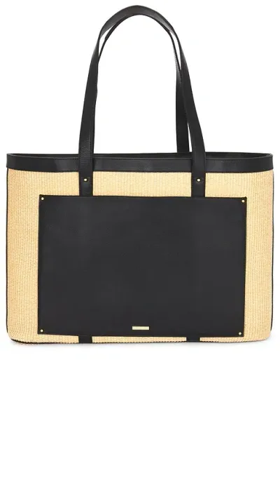 Sancia X Revolve The Udine Raffia Tote In 黑色