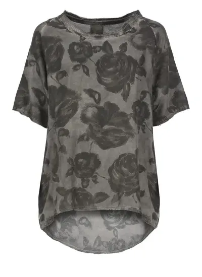 Sanctamuerte Viscose T-shirt In Grey