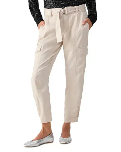 Sanctuary Classy Satin Cargo Pants In Toasted Marshmellow