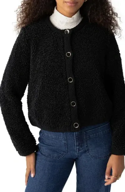 Sanctuary Cozy Textured Cardigan In Black