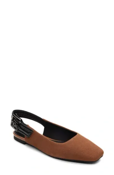 Sanctuary Kitchy Slingback Flat In Brown