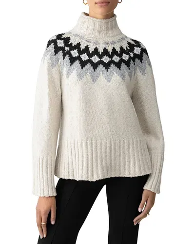 Sanctuary Women's Tis The Season Fair Isle Turtleneck Sweater In Toasted Almond Multi