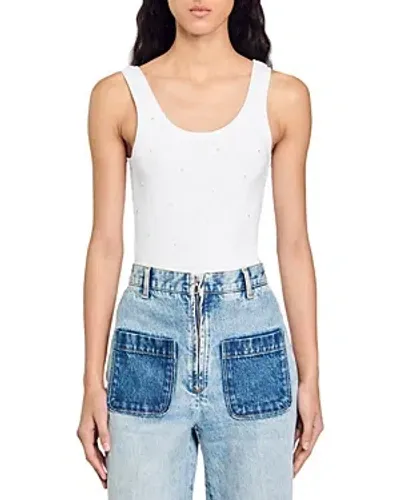 Sandro Astrale Tank Top In White