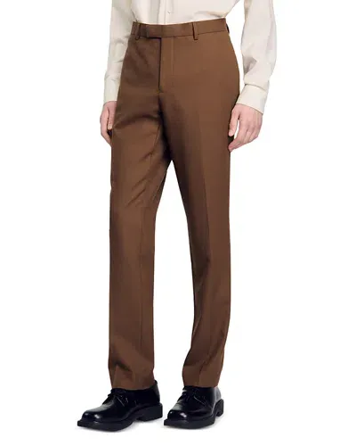 Sandro Berkeley Slim Fit Suit Pants In Taupe