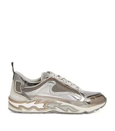 Sandro Flame Sneakers In Silver