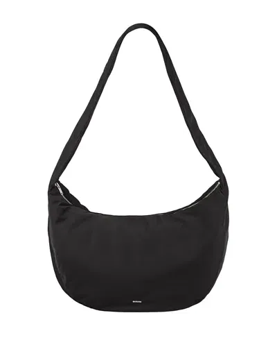 Sandro Hobo Half Moon Bag In Black