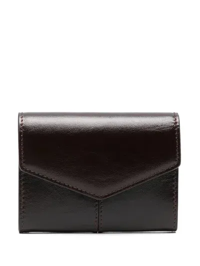 Sandro Leather Wallet In 红色