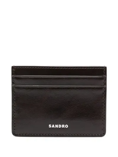 Sandro Logo-print Card Holder In 红色