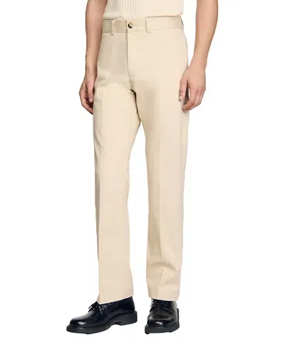 Sandro Straight Fit Chino Pants In Ficelle