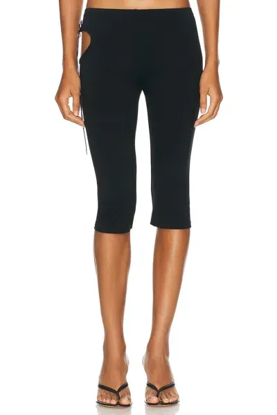 Sandy Liang Ash Capri Pant In Black