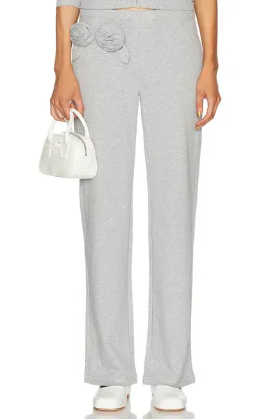 Sandy Liang Hilton Sweatpant In Heather Grey