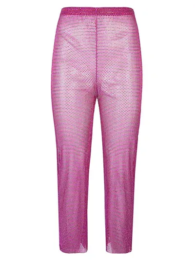 Santa Brand Cropped Trousers In Pink