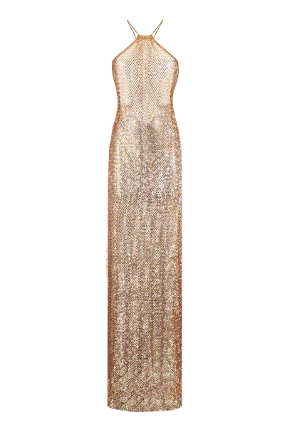 Santa Brands Maxi Dress With Thread Beige