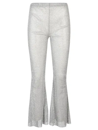 Santa Brands Flare Leg Trousers In Silver