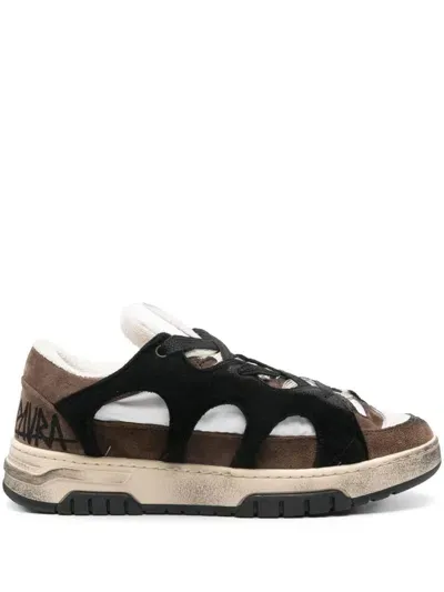 Santha Cut-out Sneakers In Brown