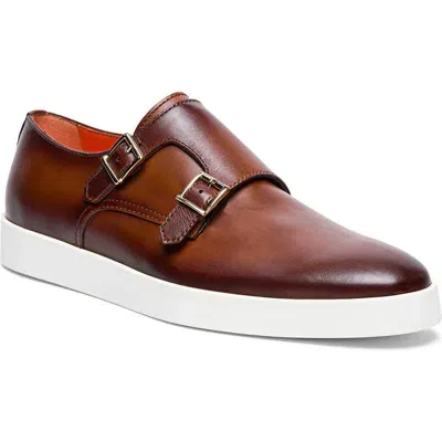 Santoni Bankable Sneaker In Brown-m48