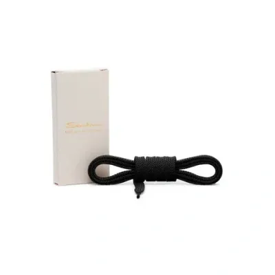 Santoni Black Nylon Laces - 130 Cm