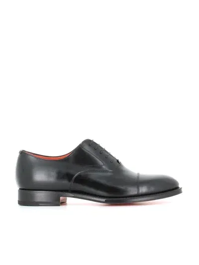 Santoni Classic Oxford Shoes In Black