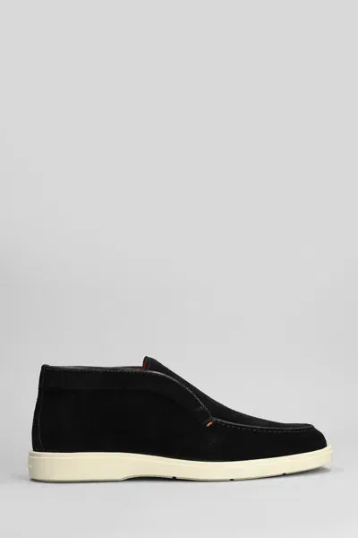 Santoni Digits Loafers In Black