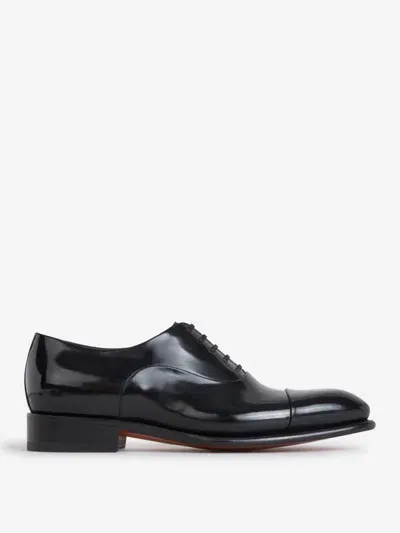 Santoni Round Toe Slip In Closure With Laces