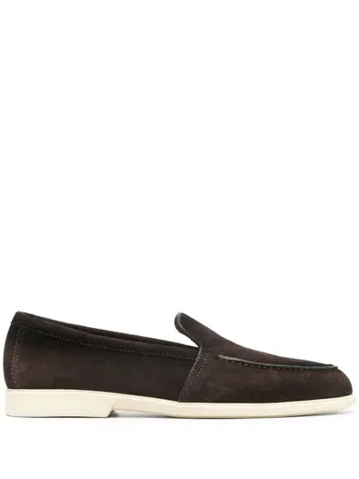 Santoni Malibu Sneakers In Dark Brown