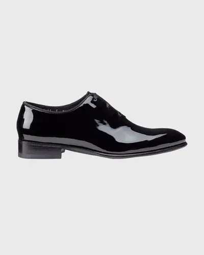 Santoni Men's Padova Patent Leather Oxfords In Black