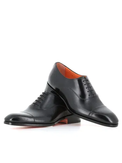 Santoni Oxford Carter In Black