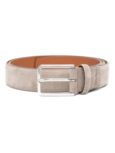 Santoni Regular Belt Accessories In Brown