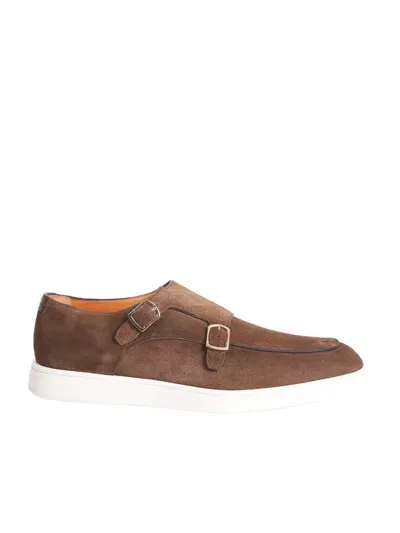 Santoni Sneakers In Brown