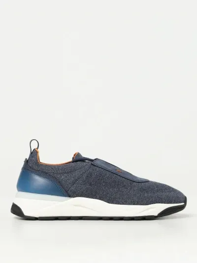 Santoni Sneakers  Men Color Blue