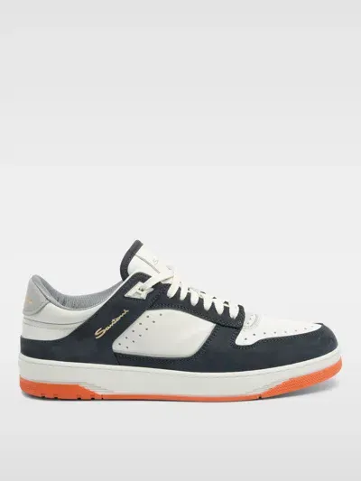 Santoni Sneakers  Men Color Blue In 蓝色