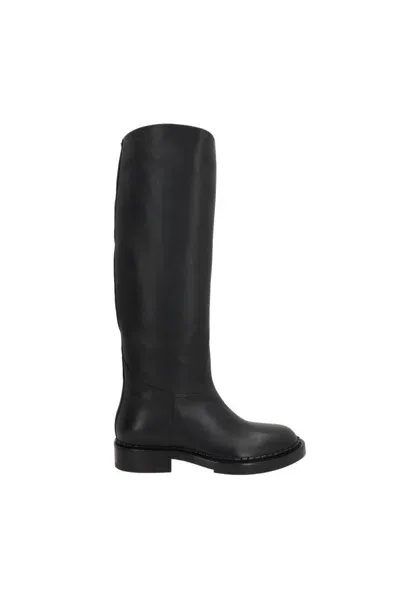 Santoni X 10 Corso Como Boots In Black