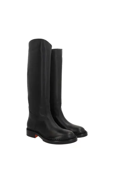 Santoni X 10 Corso Como Boots In Black