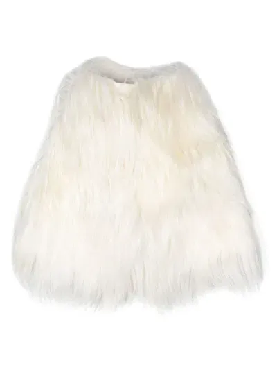 Sapio Faux-fur Scarf In Neutrals