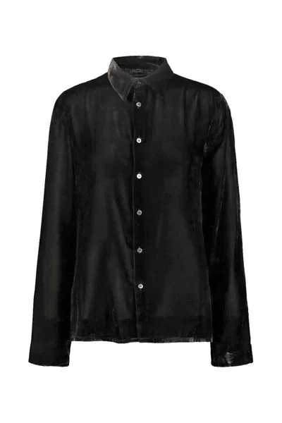 Sapio Velvet Shirt Clothing In Black