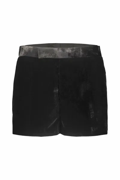 Sapio Velvet Short Clothing In Black