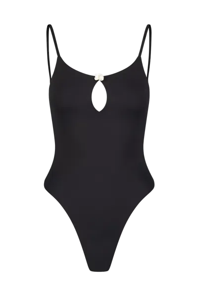 Sara Cristina Pearl One-piece In Black