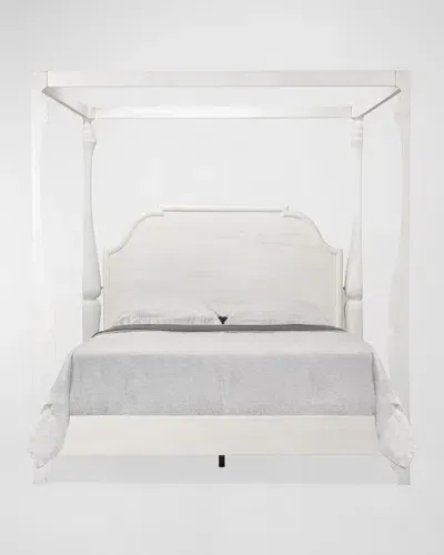 Sarreid Madeline King Canopy Bed In Bungalow White